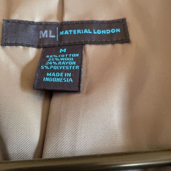 Material London Herringbone Long Coat Formal Dress Pea Coat Winter Formal - Picture 4 of 10